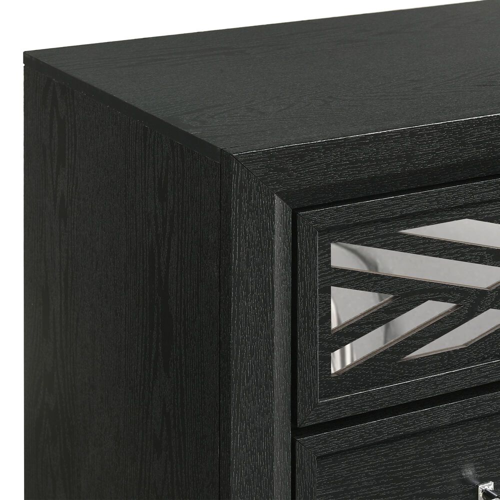 New Heritage Design Obsidian 4-Piece King Bedroom Set in Black, , large