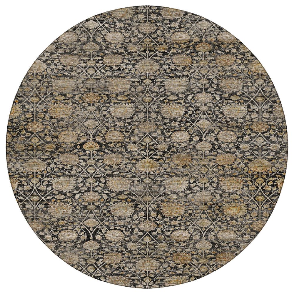 Dalyn Rug Company Aristo AR3 Black 8" Round Area Rug, , large