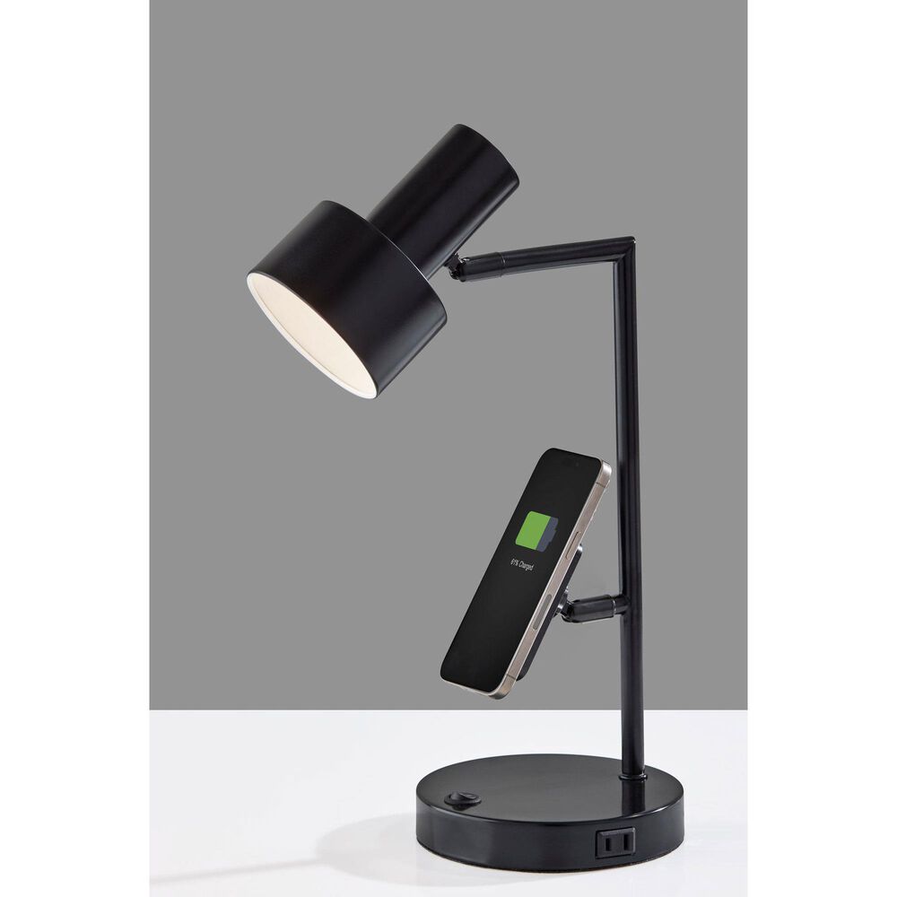 Adesso Rowe Desk Lamp in Black, , large