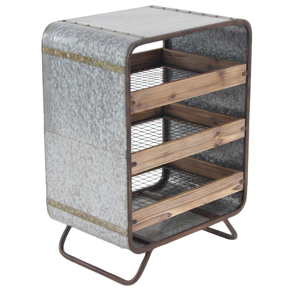 Uma Enterprises Industrial Chest in Brown and Gray, , large