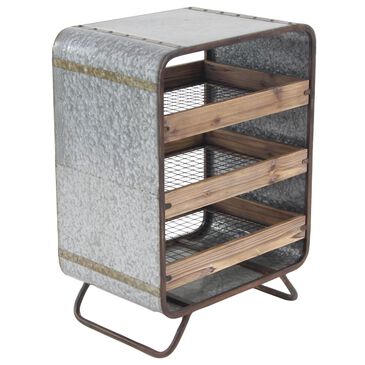 Uma Enterprises Industrial Chest in Brown and Gray, , large