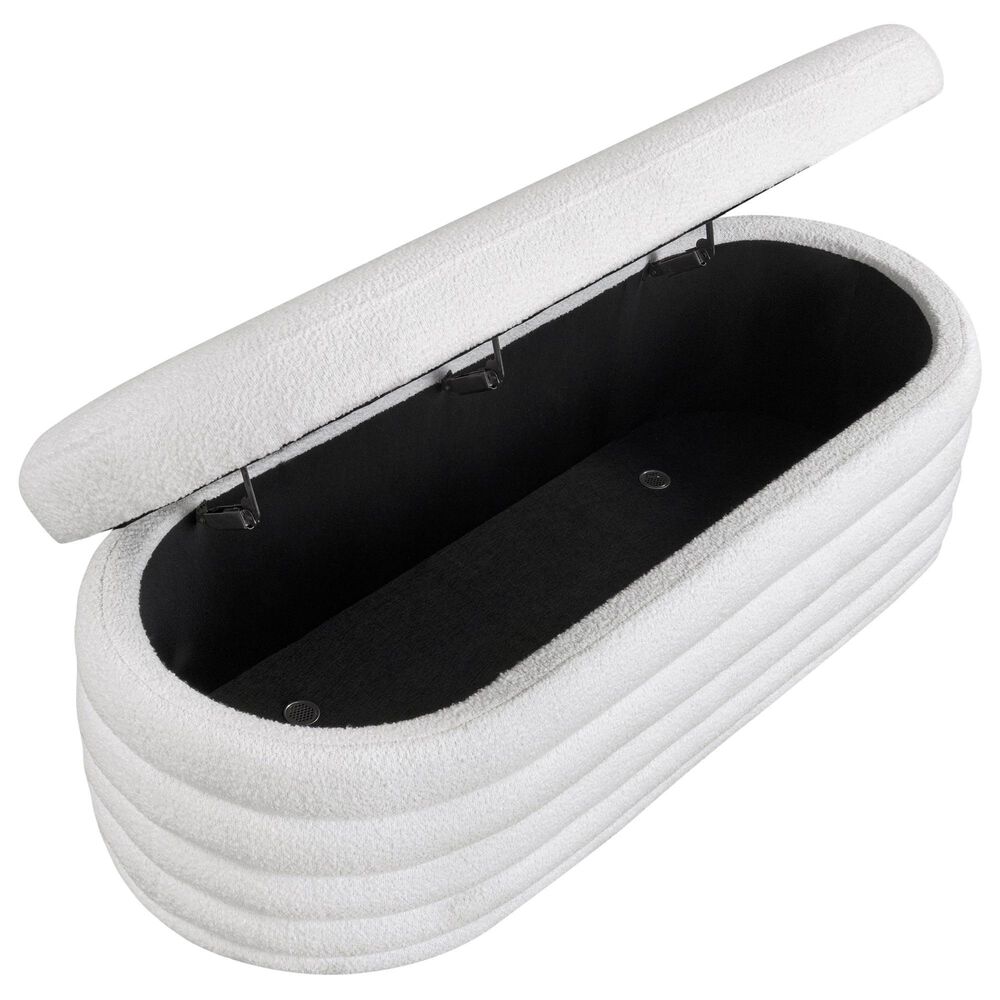 Lifestyle Solutions Lancaster Storage Ottoman in White, , large