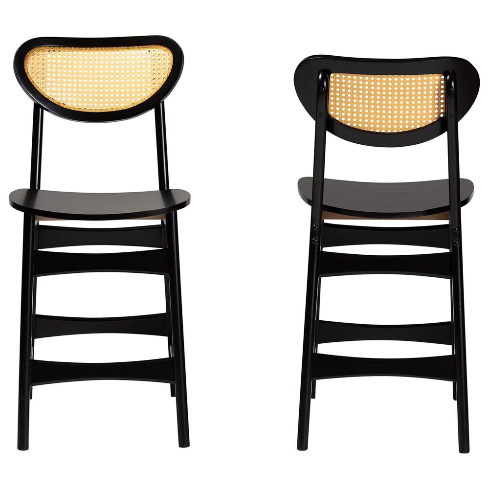Baxton Studio Hesper Counter Stool in Dark Brown (Set of 2), , large