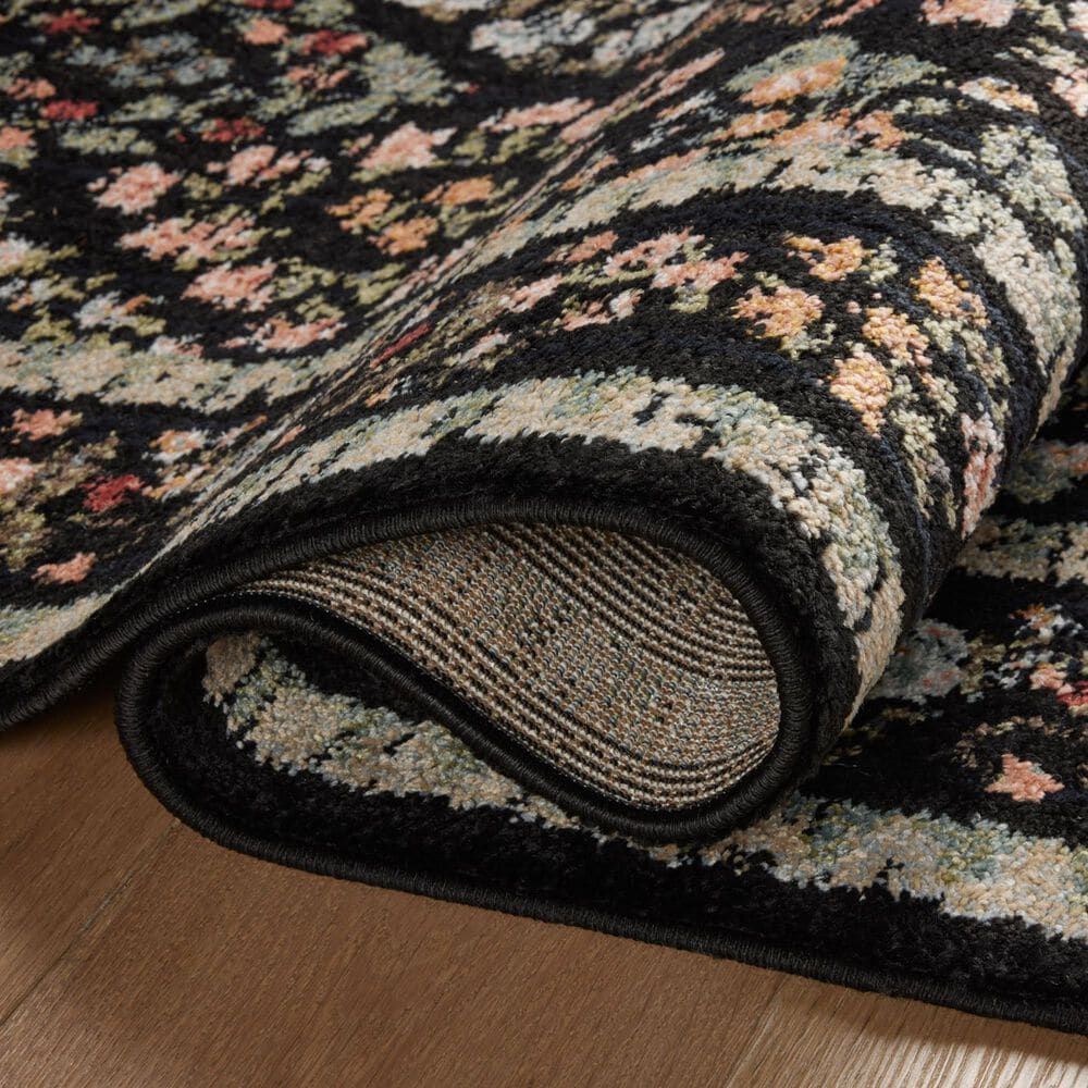 Rifle Paper Co. x Loloi Laurel Parquet 7&#39;10&quot; x 10&#39; Black Area Rug, , large