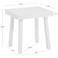 Linon Home Decor Holland Aluminum Side Table in White, , large