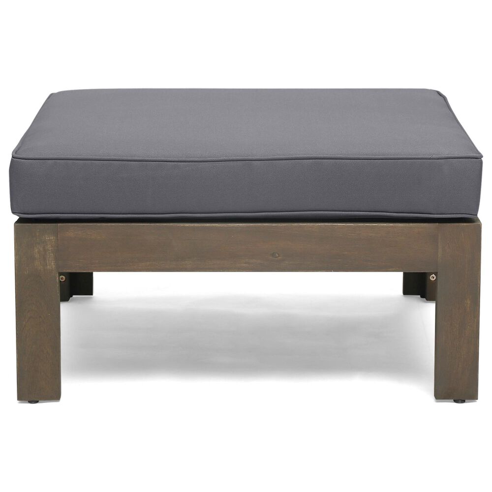 Hearth and Haven Alcove 5-Piece Outdoor L-Shape Sectional Set with Dark Grey Cushion in Teak, , large