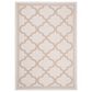 Safavieh Bermuda 5" Square Ivory and Beige Indoor/Outdoor Area Performance Rug, , large