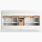 Kohler Malin 72" Double Bathroom Vanity in White with 3 cm White Quartz Top and Rectangular Sinks, , large