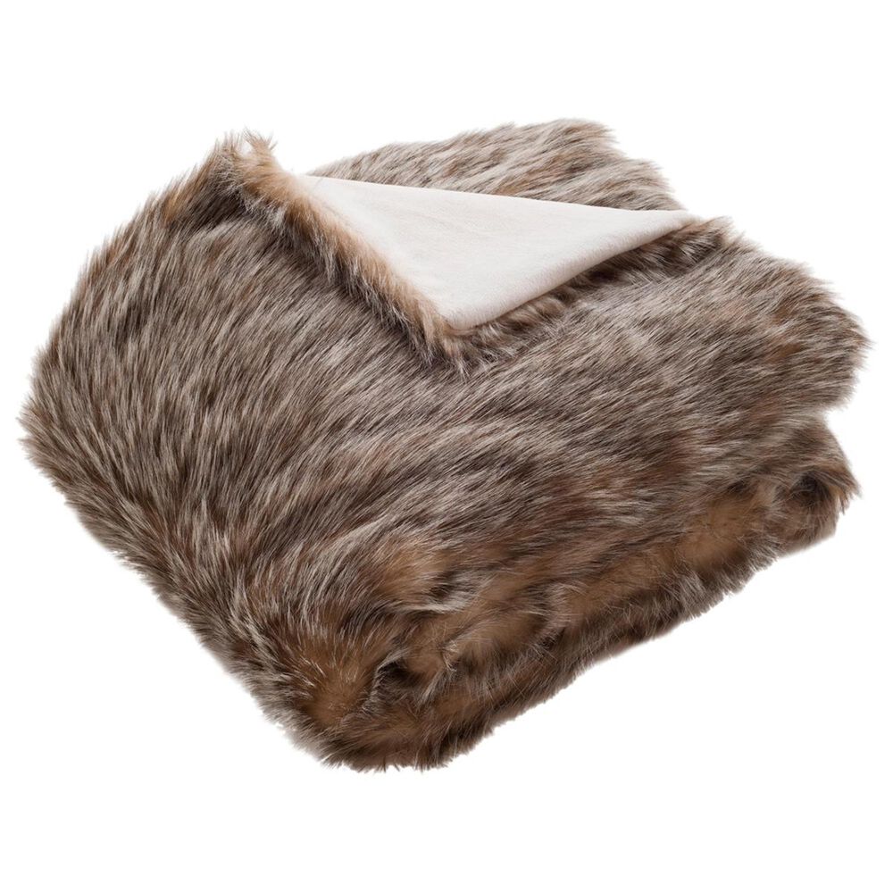 Safavieh Dusty Fur Queen Throw in Grey, , large