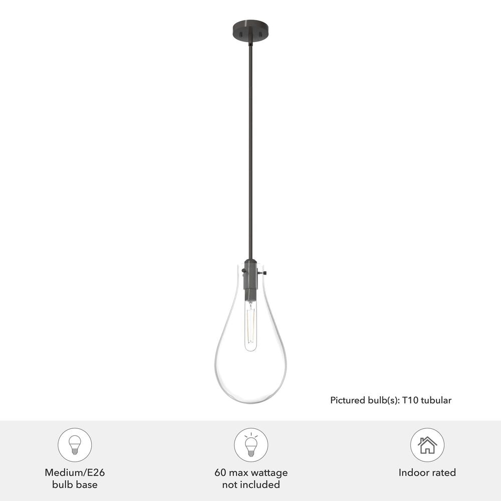 Hunter Lundin 9&quot; 1-Light Pendant in Noble Bronze, , large