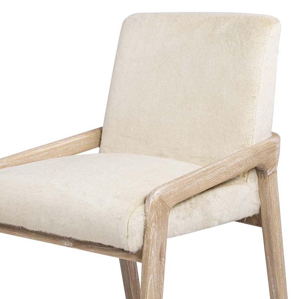 Jennifer Taylor Home Arizona 25.5" Counter Stool with Creme White Cushion in Natural Light Brown, , large