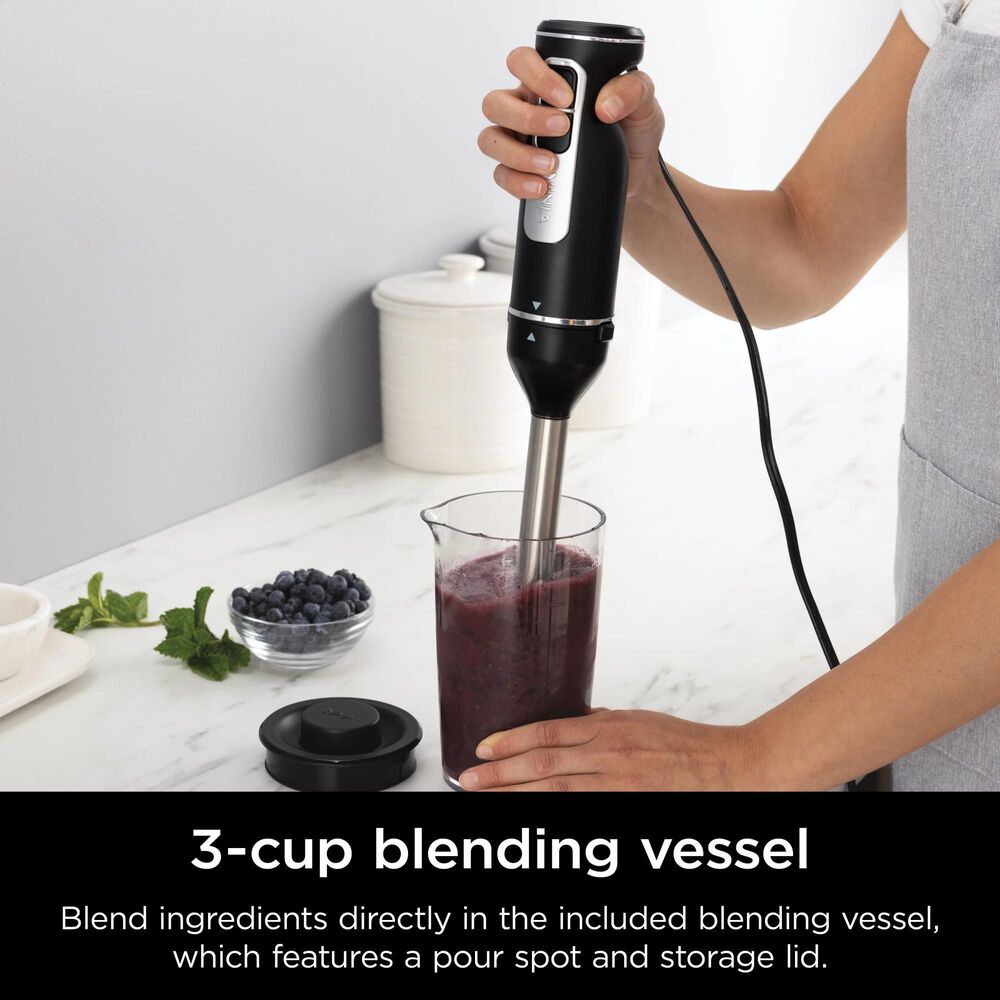 Ninja 5-Speed Foodi Power Mixer System Hand Blender Combo in Black, , large