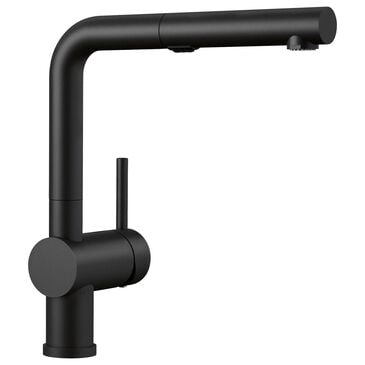 Blanco Linus 1.5 GPM Low-Arc Pull-Out Kitchen Faucet in Coal Black, , large