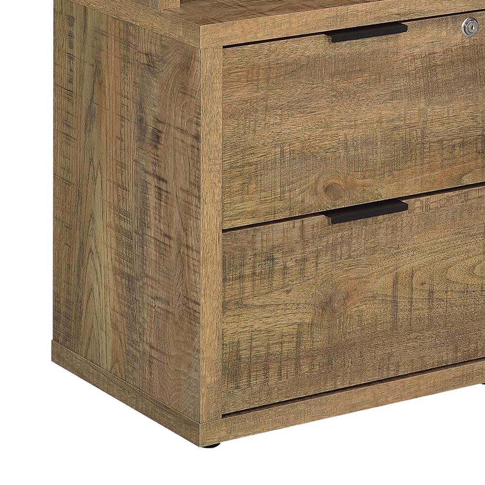 Coaster Westpark 3-Shelf Bookcase with USB and Lockable Drawer in Mango, , large