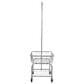 Household Essentials Rolling Laundry Cart with Basket in Silver, , large