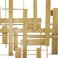 Maple and Jade 32" x 62" Geometric 3D Stripes Wall Decor in Satin Gold, , large