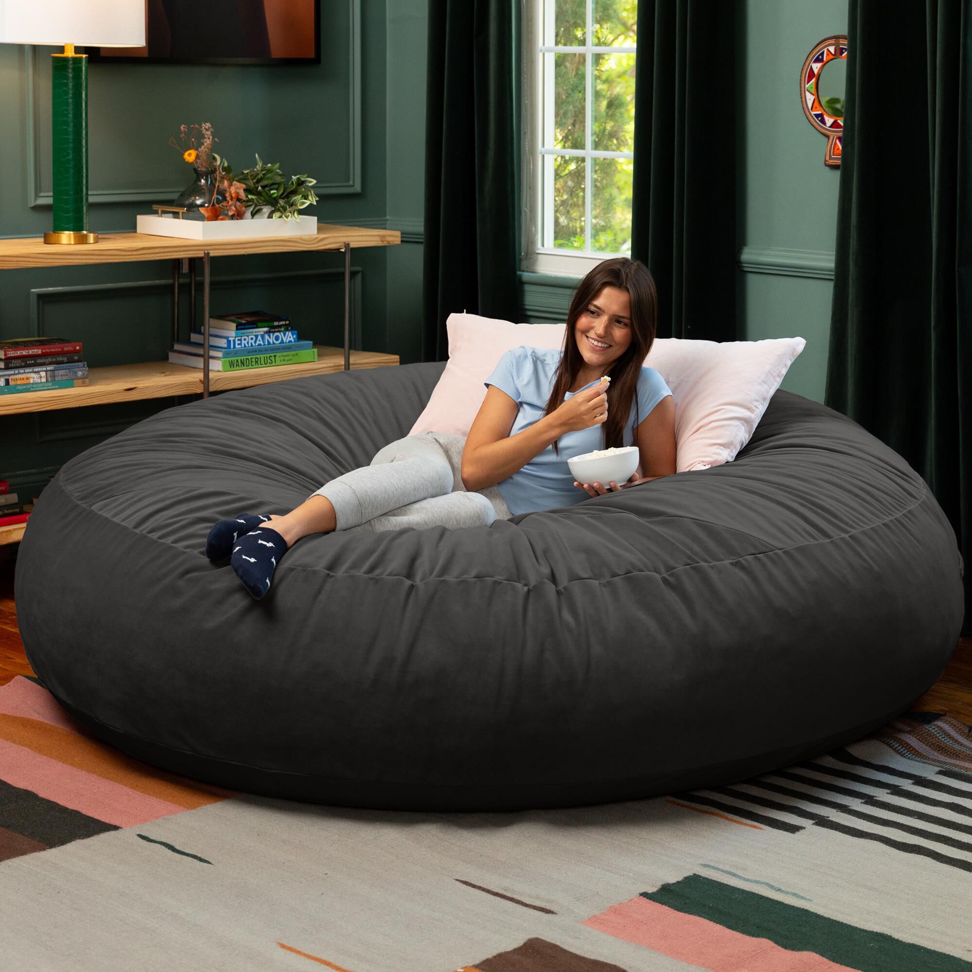 Jaxx Cocoon XL 7' Bean Bag Chair in Black