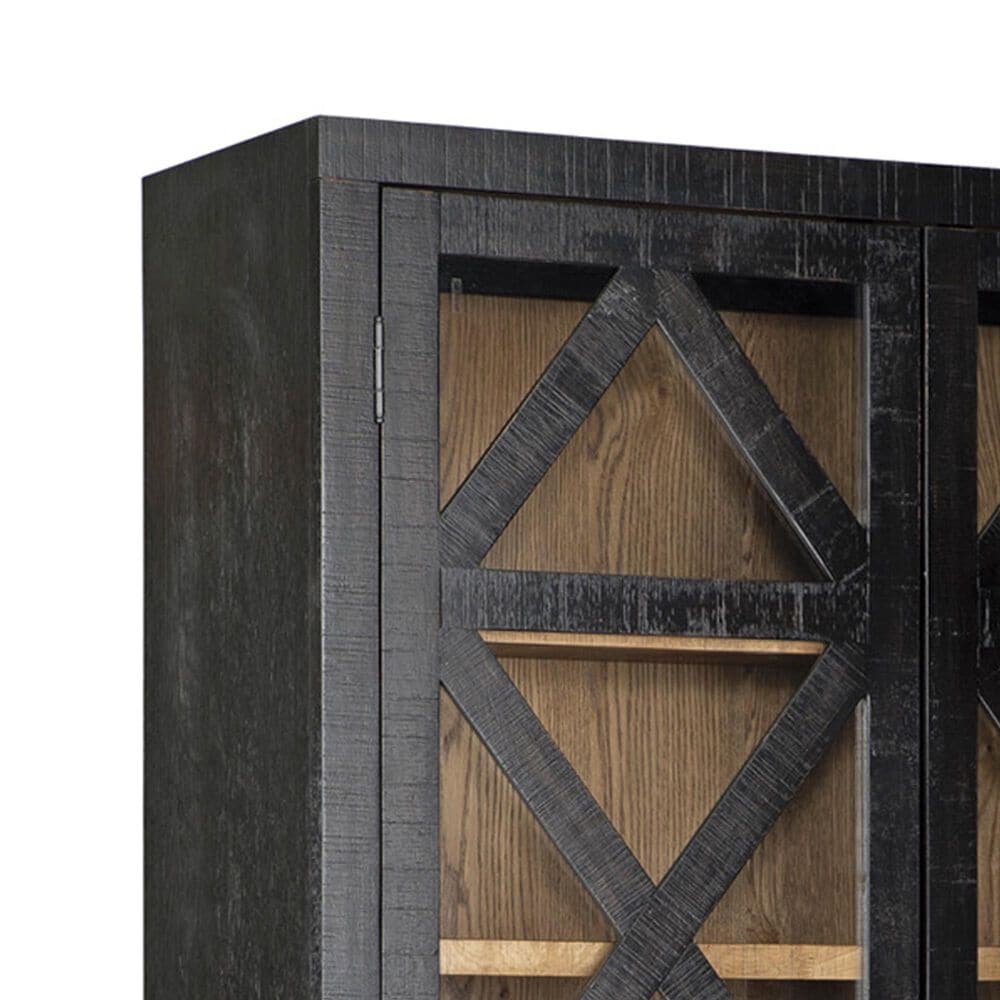 Ashley Christop Accent Cabinet in Black and Natural Brown, , large