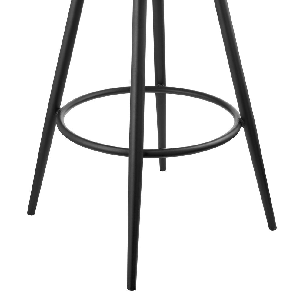 Armen Living Gardenia Swivel Counter Stool in Black, , large