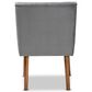 Baxton Studio Alvis Side Chair with Grey Velvet Cushion in Walnut Brown, , large