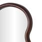Maple and Jade 47" Wood Abstract Wavy Wall Mirror in Dark Brown, , large