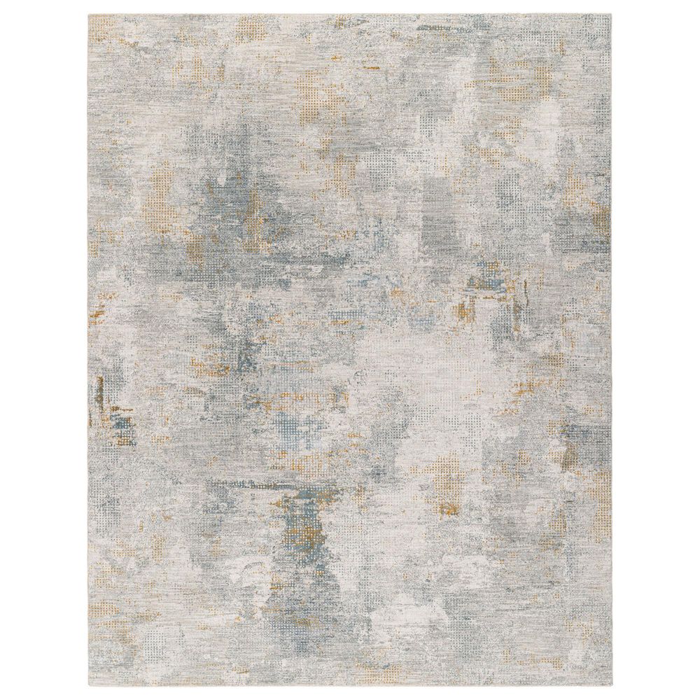 Surya Dresden DRE-2321 Medium Gray, Gray, White, Denim, Mustard and Light Slate 9' x 12'2" Area Rug, , large