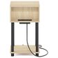 HOMLUX 3-Tier Turn-N-Tube End Table in Bauhaus Oak and Black, , large
