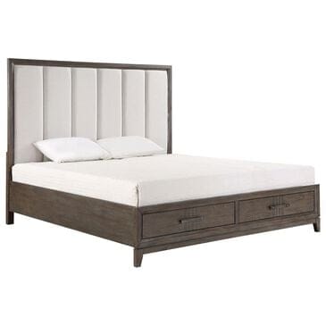 New Heritage Design Landon King Storage Bed in Walnut, , large