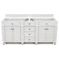 James Martin Vanities Bristol 72" Double Bathroom Vanity in Bright White with 3 cm Eternal Marfil Quartz Top and Rectangular Sinks, , large