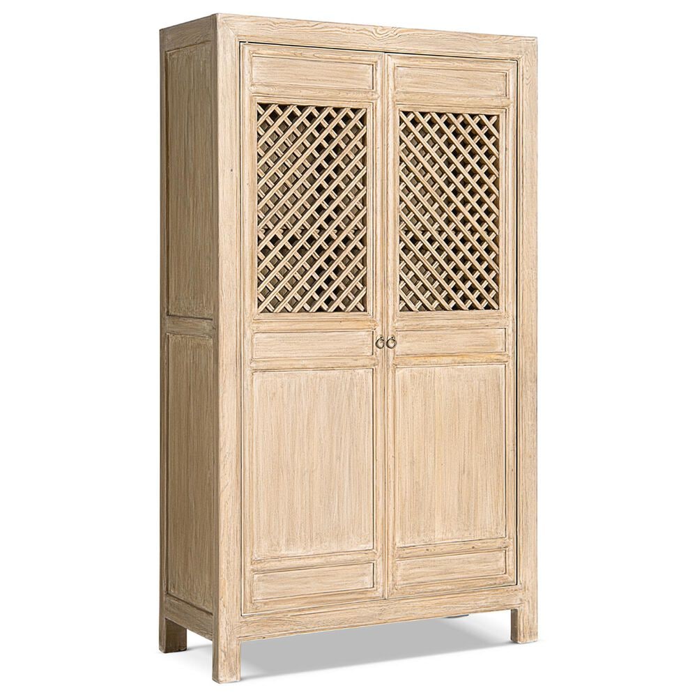 Jennifer Taylor Home Arden 83" 2-Door Tall Bookcase Storage Cabinet in Heritage Light Natural Brown, , large
