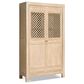 Jennifer Taylor Home Arden 83" 2-Door Tall Bookcase Storage Cabinet in Heritage Light Natural Brown, , large