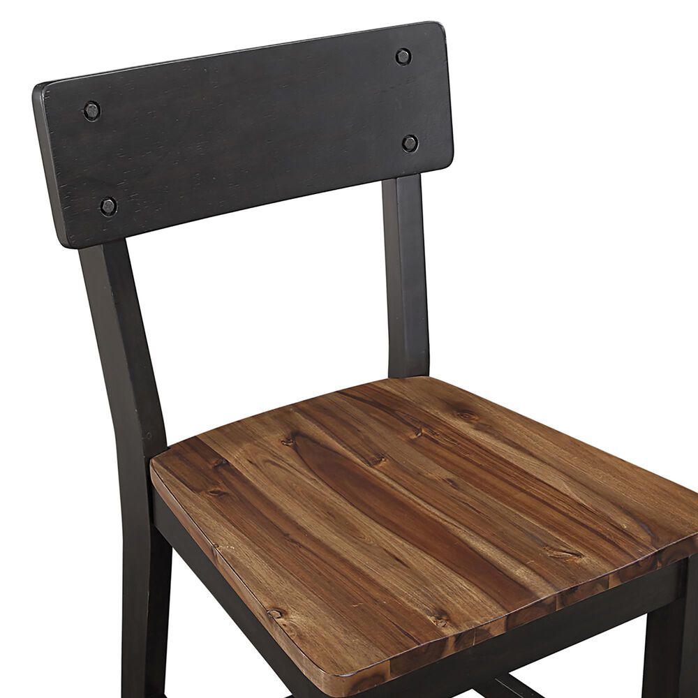 Steve Silver Bermuda Counter Stool in Black and Dark Acacia, , large