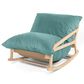 Jaxx Saxx Lush Velvet Bean Bag Rocking Chair in Turquoise, , large