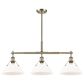 Golden Lighting Orwell 3-Light Linear Pendant with Opal Glass Shade in Aged Brass, , large