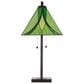 LumiSource Ren Table Lamp with Green Glass Shade in Oil Rubbed Bronze, , large
