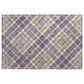 Dalyn Rug Company Soft Essentials Plaid Plum 2"6" x 3"10" Indoor/Outdoor Area Rug, , large