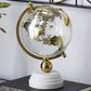 Maple and Jade Educational/Geographic Earth Globe in Polished Gold and White, , large
