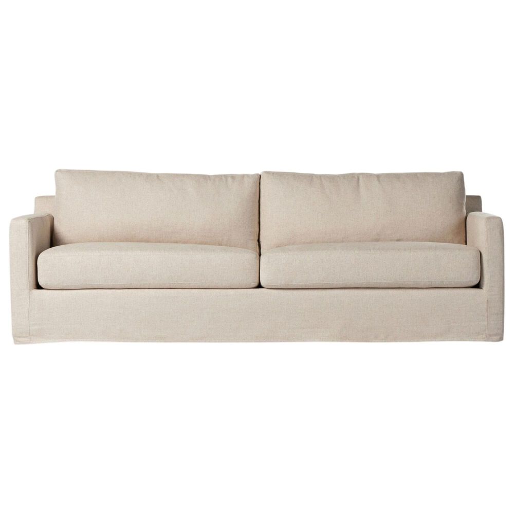 Four Hands Helm Hampton Stationary Slipcover Sofa in Evere Creme, , large