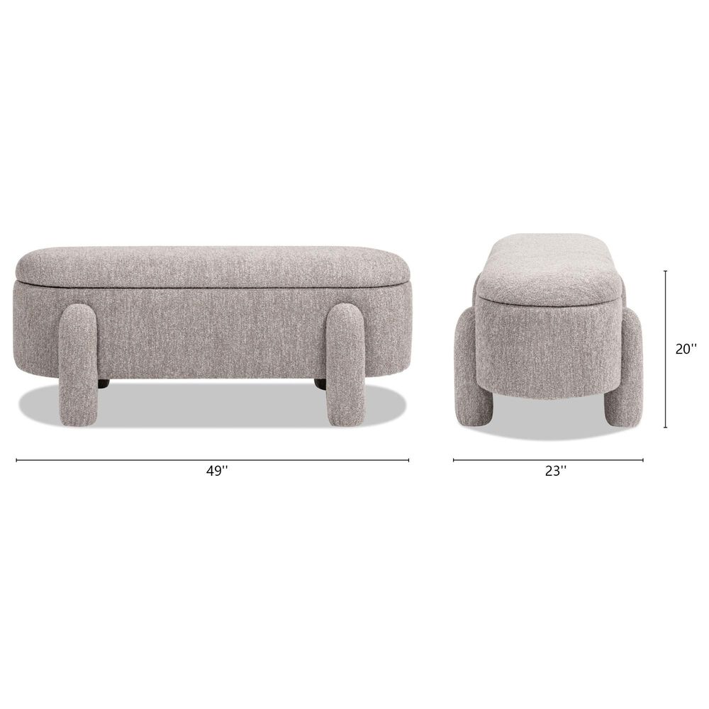 Jennifer Taylor Home Hugo Storage Bench in Speckled Beige, , large
