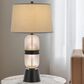 Cal Lighting Sesto Glass Table Lamp in Frosted Glass and Black, , large