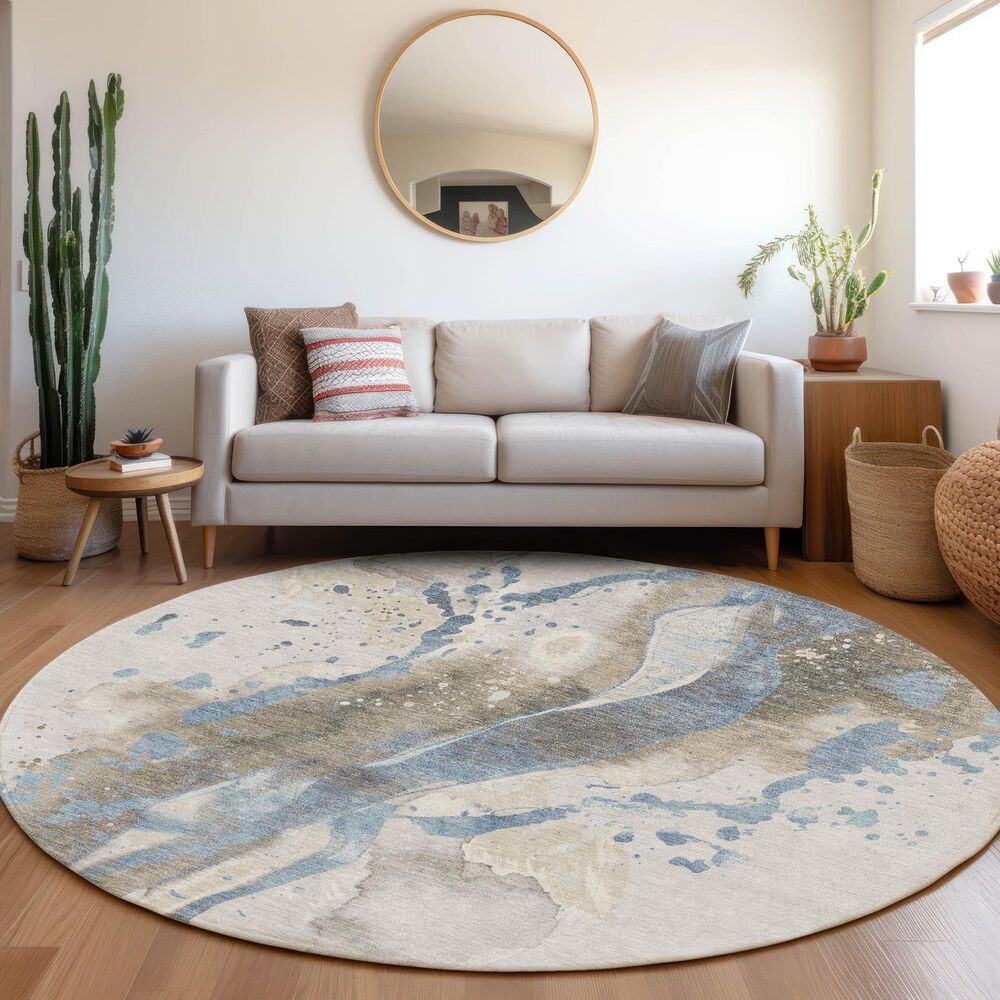 Dalyn Rug Company Odyssey OY278 Taupe 8&#39; Round Area Rug, , large