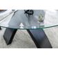 Furniture of America Witt Dining Table in Black and Clear - Table Only, , large