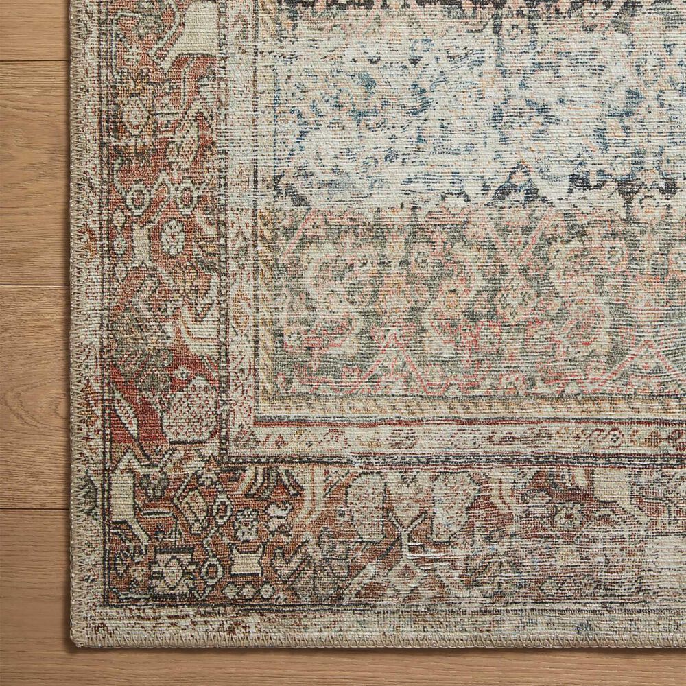 Amber Lewis x Loloi Georgie 3&#39;9&quot; x 5&#39;6&quot; Multicolor and Spice Area Rug, , large