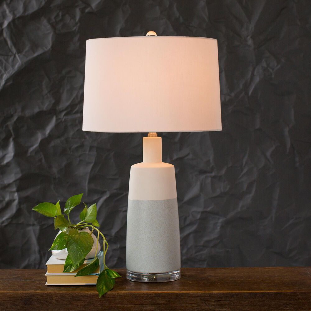 Surya Healey Table Lamp in Cream and Ice Blue, , large