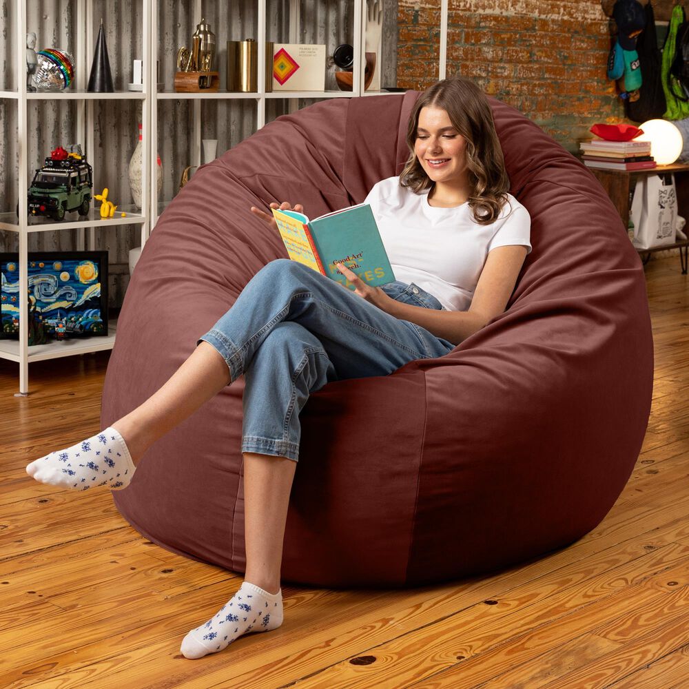 Jaxx Cocoon 6&#39; Oversized Bean Bag Chair in Mauve, , large