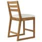 HOMLUX 5-Piece Patio Bar Set with 52" Rectangular Light Teak Table in Beige, , large
