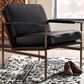 Ashley Puckman Leather Accent Chair in Black, , large