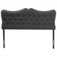 Baxton Studio Emma Queen Upholstered Headboard in Dark Grey, , large