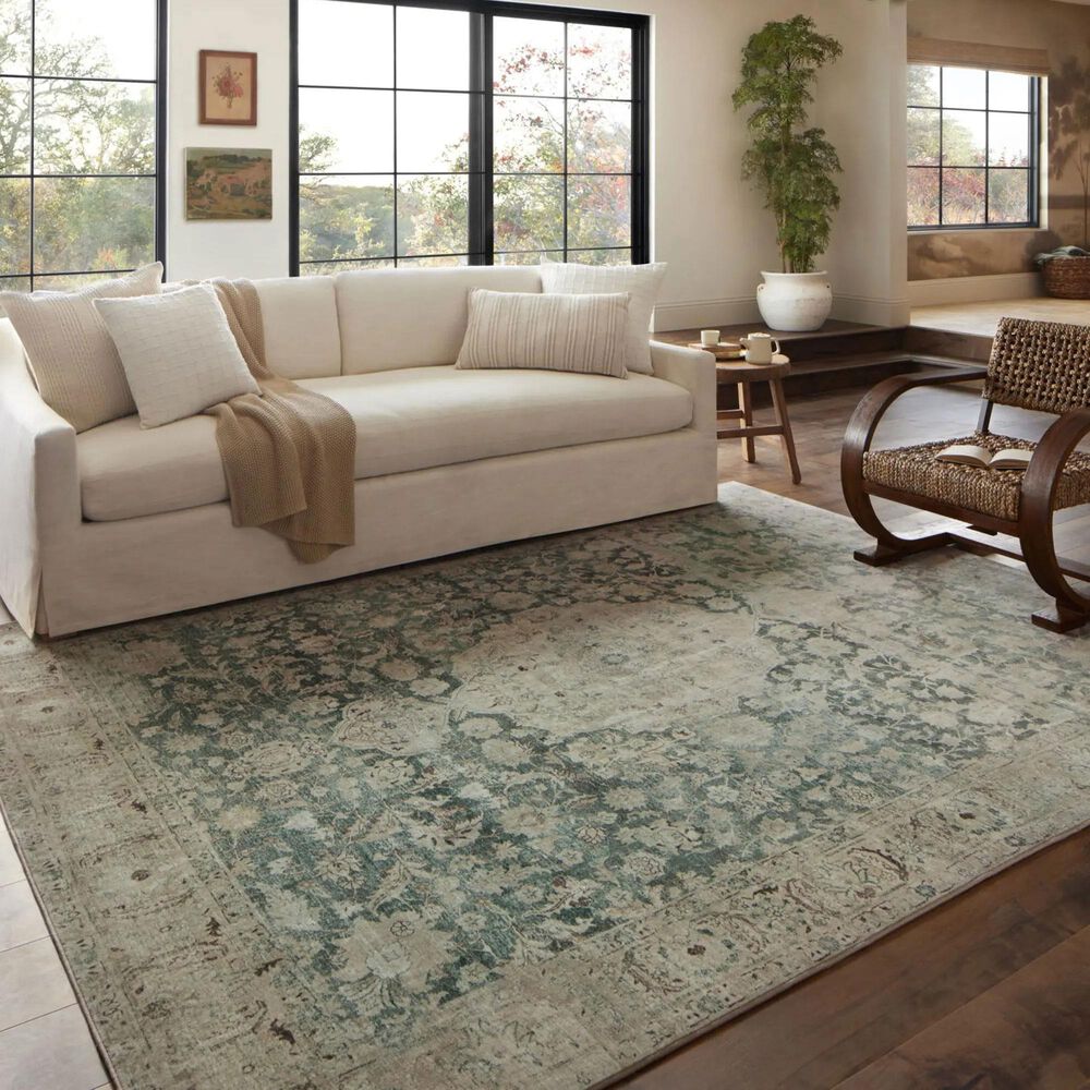 Magnolia Home Sinclair 5&#39; x 7&#39; Jade and Sand Area Rug, , large