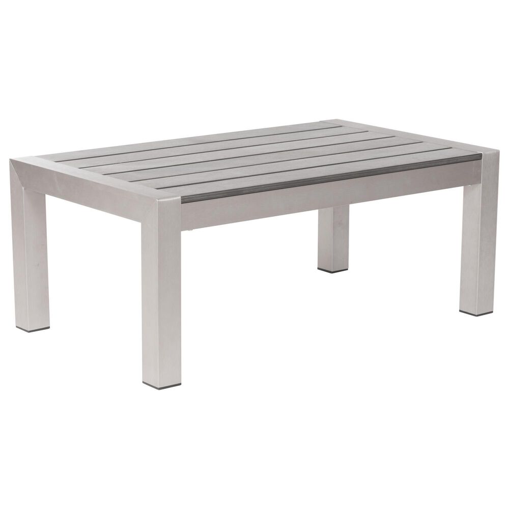 Zuo Modern Cosmopolitan Coffee Table in Silver and Light Gray, , large